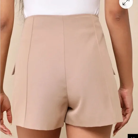 Lulus tan high waisted shorts - Picture 3 of 3
